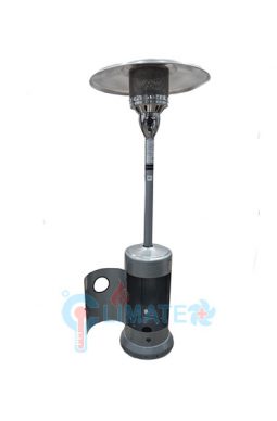 Bullet silver grey powdered mushroom patio heater with door