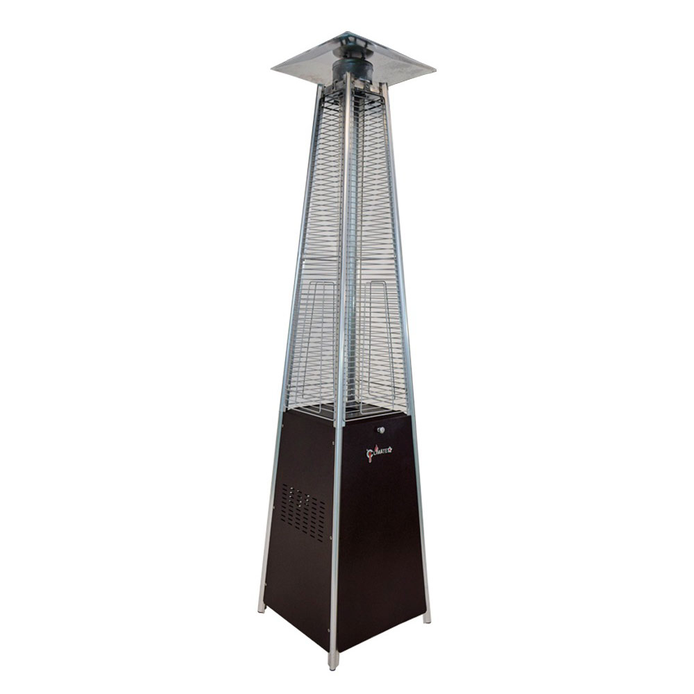 Quartz tube pyramid patio heater with electric ignition (Gold)