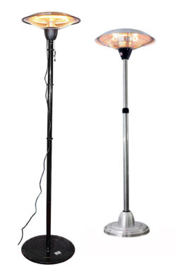 Climate Plus Quartz Standing Heater – Stainless Steel