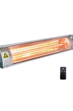 Electric halogen heater silver-"climate+ Dubai"