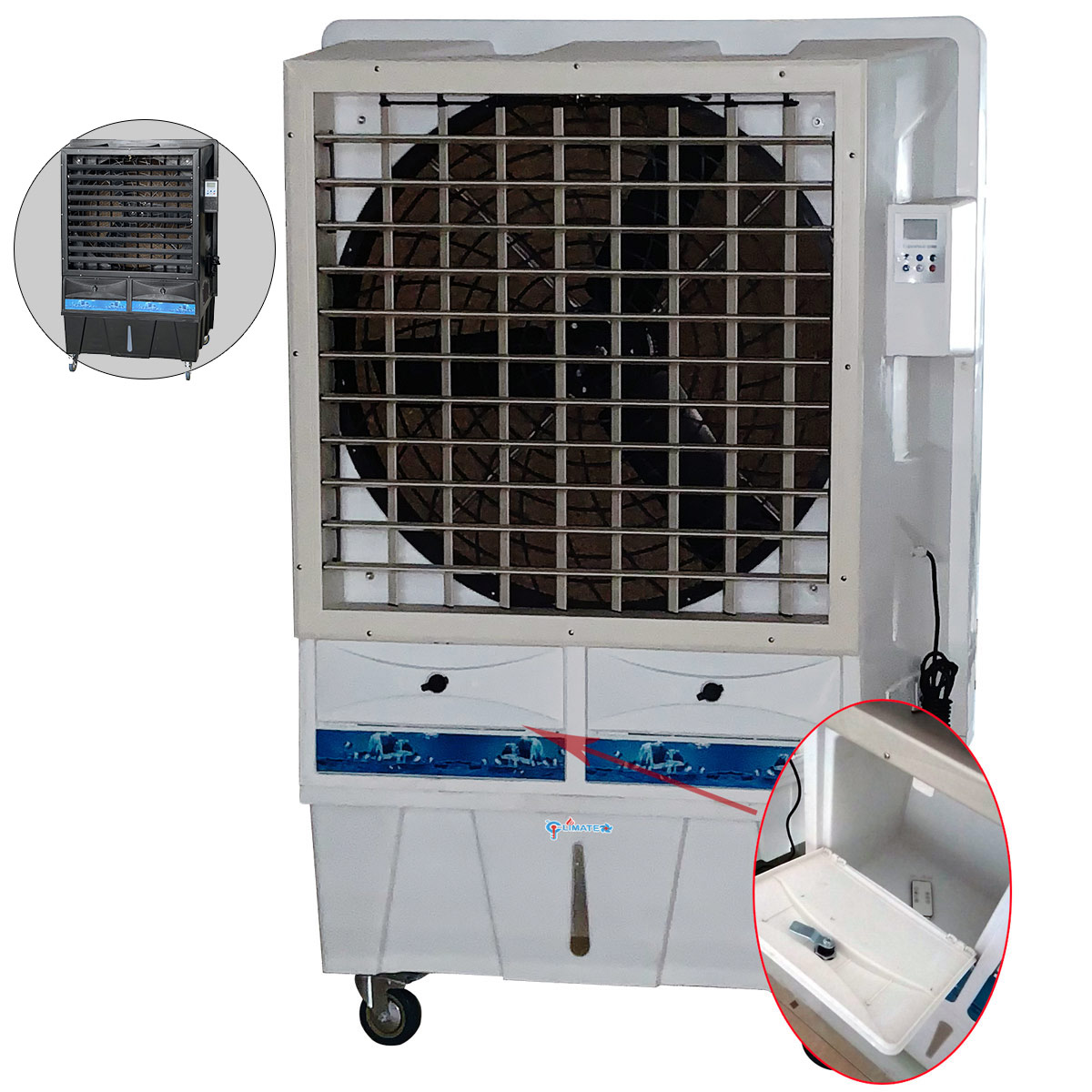 18000D/23000D air cooling machine with storage drawers
