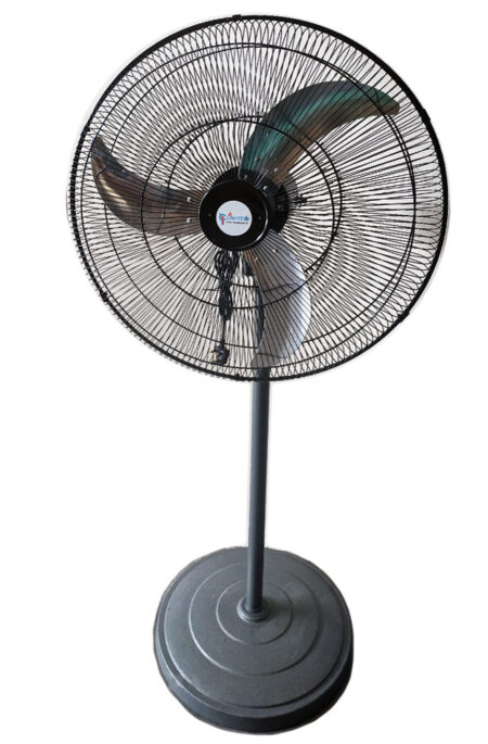 Climate Plus 26" Heavy Duty Grey Pedestal Fan