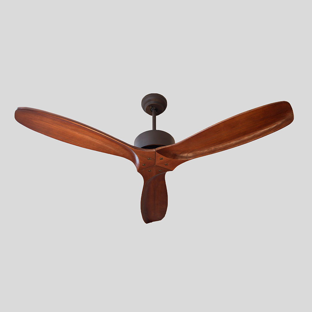 Hardwood ceiling fan without light -Har