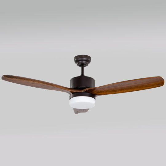 Natural wood ceiling fan without light -Mod