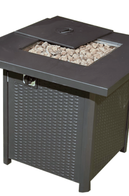 Climate Plus Rattan Look Gas Firepit – Tropical