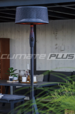 Climate Plus LED Mesh Standing Lamp Heater – Black